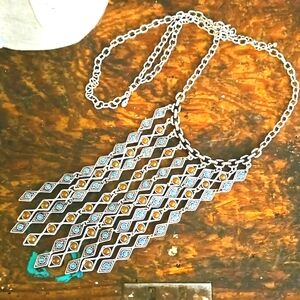 Premier Designs statement necklace multi strand tussle southwestern reversible